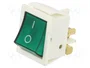 ORNO Interruptor tipo Rocker DPST Verde/Blanco 16A 250VAC