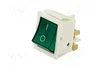 ORNO Interruptor tipo Rocker DPST Verde/Blanco 16A 250VAC