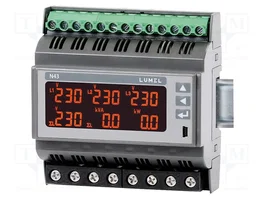LUMEL N43 Medidor de parámetros de red digital para raíl DIN
