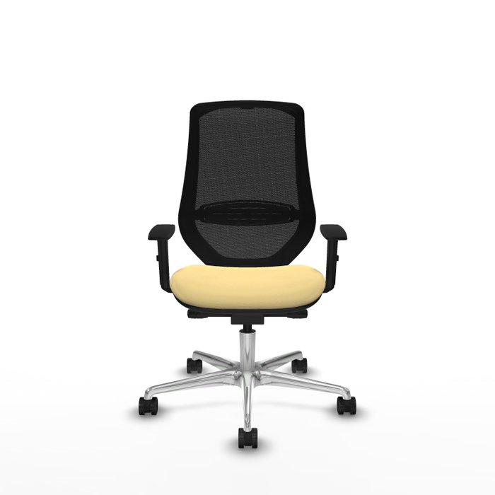 PIQUERAS Y CRESPO Silla de oficina Mardos con mecanismo Sincro/Traslack Crema y Negro