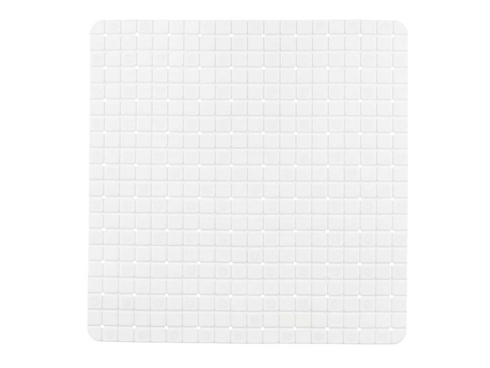 Berilo Alfombra Baño Antideslizante Cuadros Blanco Pequeño 6x50x6 cm (Set de 6)