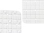 Berilo Alfombra Baño Antideslizante Cuadros Blanco Pequeño 6x50x6 cm (Set de 6)