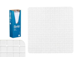 Berilo Alfombra Baño Antideslizante Cuadros Blanco Pequeño 6x50x6 cm (Set de 6)