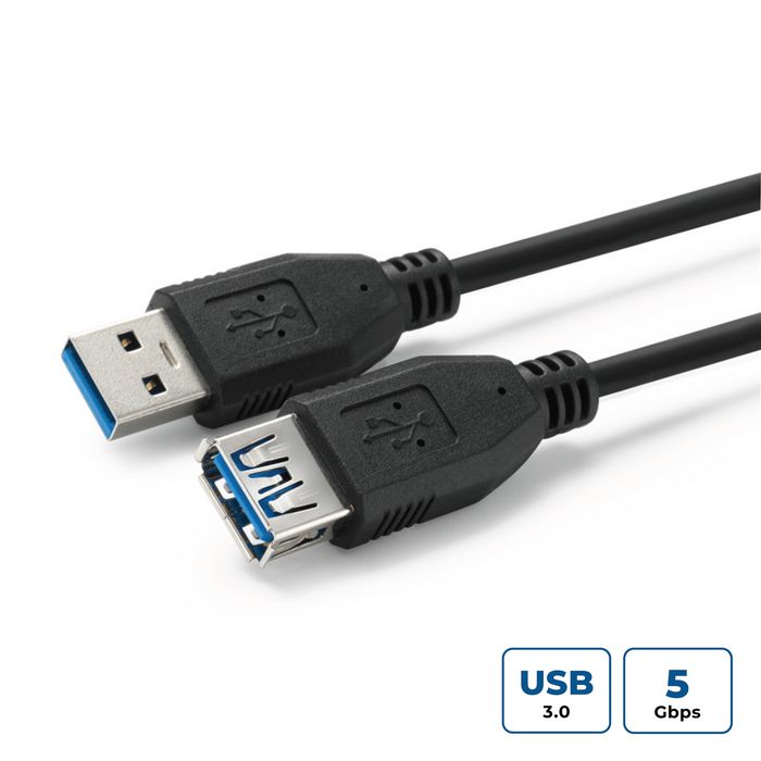 MicroConnect Cable de Extensión USB 3.2 Gen 1, 1m, Negro MicroConnect Cable de Extensión USB 3.2 Gen 1, 1m, Negro
