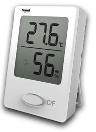 SAMI Reloj Mini con Termómetro e Higrómetro, Blanco