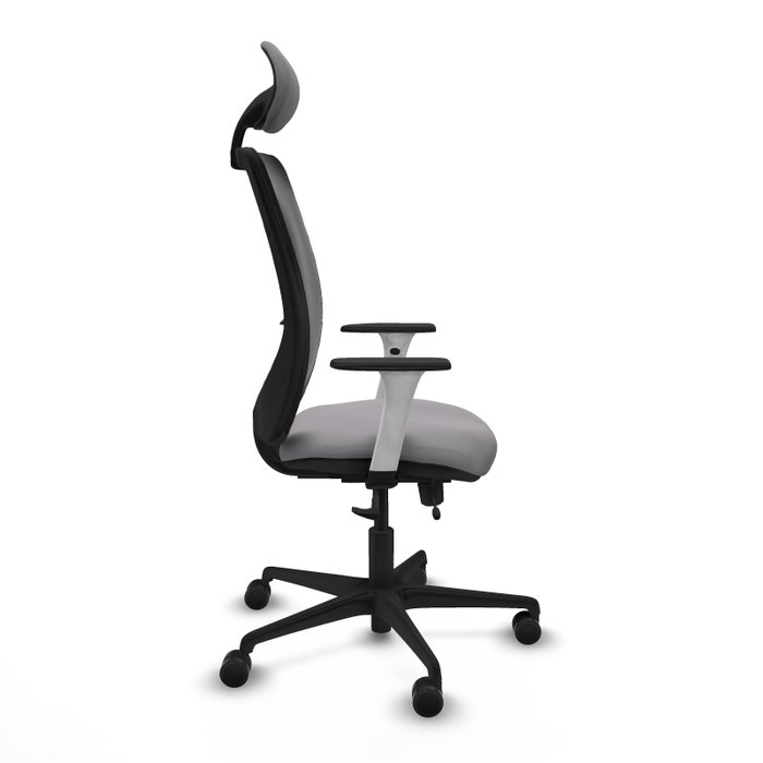 PIQUERAS Y CRESPO Silla de oficina Zulema con mecanismo Sincro/Traslack, Gris y Negro
