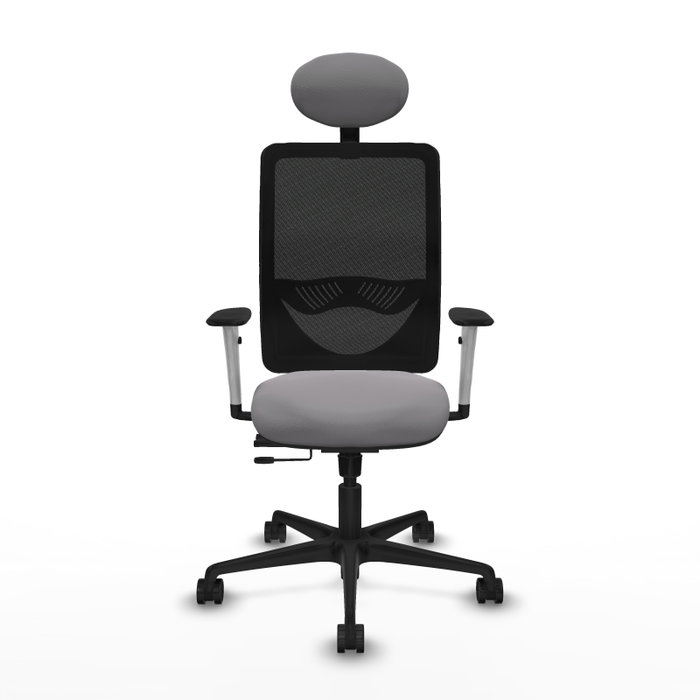 PIQUERAS Y CRESPO Silla de oficina Zulema con mecanismo Sincro/Traslack, Gris y Negro