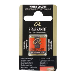 Rembrandt Acuarela Pastilla Anaranjado Brillante 264