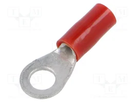 ERKO Terminal de ojillo aislada M4 roja para 0,5-1mm²