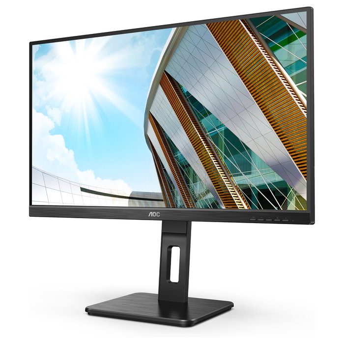 AOC U27P2 Monitor 27" IPS 4K UHD (3840x2160) 16:9 con USB-C, DisplayPort, HDMI 2.0, FreeSync, Altavoces, Negro