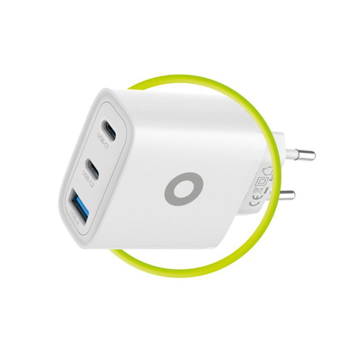 Mobile Origin MO13 Cargador GaN 40W Blanco 1x USB-A + 2x USB-C