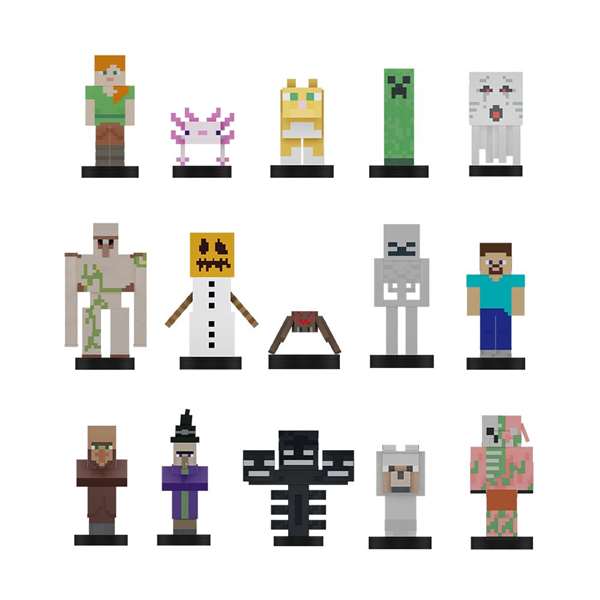 Bizak Figura Minecraft Pack 5 Personajes Sorpresa 5cm Modelos Surtidos Español