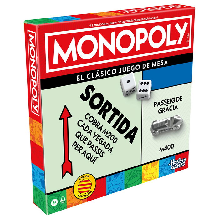 MONOPOLY G0009B Monopoly Classic Refresh Barcelona, Juego de Mesa Familiar en Español para +8 años MONOPOLY G0009B Monopoly Classic Refresh Barcelona, Juego de Mesa Familiar en Español para +8 años