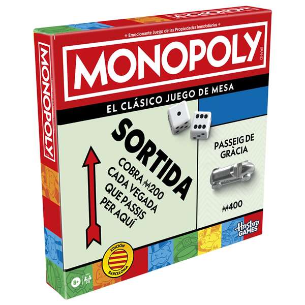 Monopoly Juego de Mesa Clásico Refresh Barcelona G0009B Hasbro Español +8 Años Monopoly Juego de Mesa Clásico Refresh Barcelona G0009B Hasbro Español +8 Años