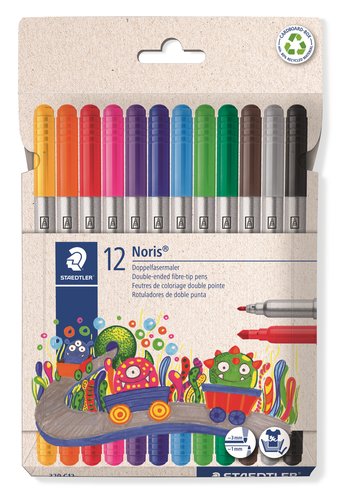 Staedtler Noris Club Estuche de 12 Rotuladores Doble Punta Colores Surtidos Staedtler Noris Club Estuche de 12 Rotuladores Doble Punta Colores Surtidos