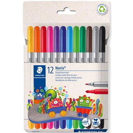 Staedtler Rotuladores Doble Punta 1-3 mm Colores Surtidos Estuche 12 Unidades