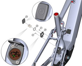 Ghost Kit de Puerto de Carga para Bicicleta: Marco, Tornillos, Junta Tórica y Tapa (Modelo 2025)