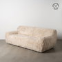 Sofá 3 Plazas Beige Tejido 240 X 107 X 79,50 cm