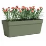 Artevasi 5600442846614 Jardinera de Plástico Verde Ceniza Rectangular L49.9 x D20 x H18.1cm