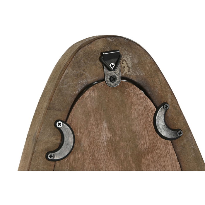DKD Home Decor Espejo de Madera con Detalles de Bolas Marrón