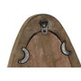 DKD Home Decor Espejo de Madera con Detalles de Bolas Marrón