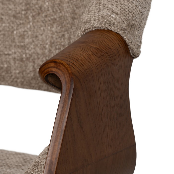 Ixia Silla Beige-marrón de Tejido y Madera Ixia Silla Beige-marrón de Tejido y Madera