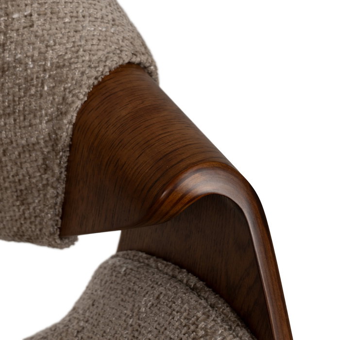 Ixia Silla Beige-marrón de Tejido y Madera Ixia Silla Beige-marrón de Tejido y Madera