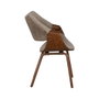 Ixia Silla Beige-marrón de Tejido y Madera