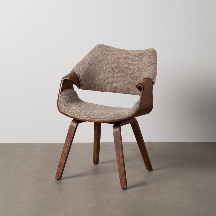 Ixia Silla Beige-marrón de Tejido y Madera Ixia Silla Beige-marrón de Tejido y Madera