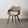 Ixia Silla Beige-marrón de Tejido y Madera
