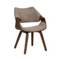 Ixia Silla Beige-marrón de Tejido y Madera