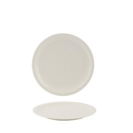 Summa Modern Plato llano 16 cm, Vajilla de vitro porcelana, color marfil (Set de 6)