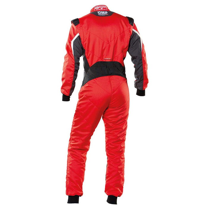 Omp OMPIA0-1859-B01-060-60 Traje de Carreras Tecnica Evo Profesional Ignífugo Transpirable FIA 8856-2018 Rojo-Negro Talla 60