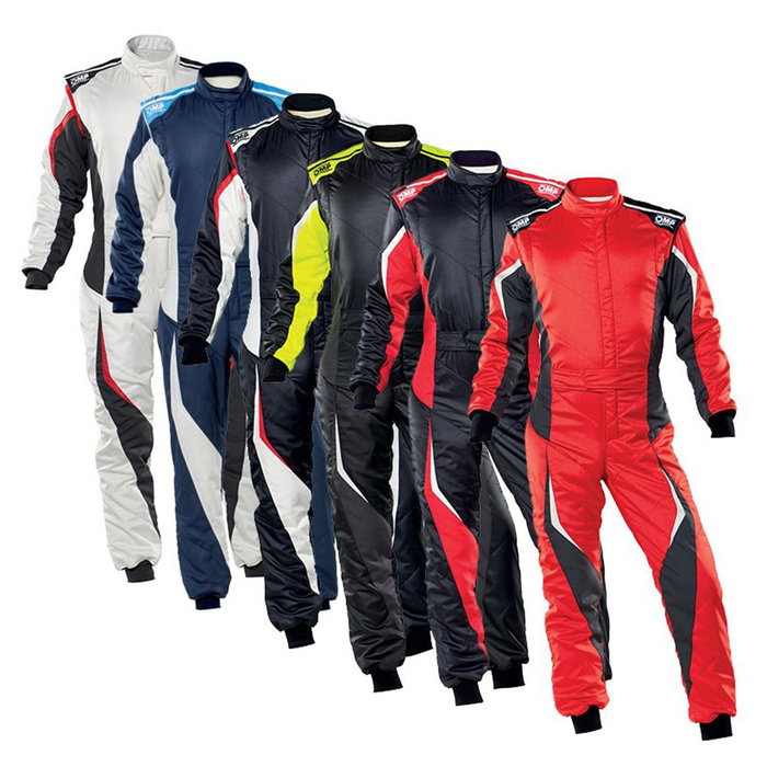 Omp OMPIA0-1859-B01-060-60 Traje de Carreras Tecnica Evo Profesional Ignífugo Transpirable FIA 8856-2018 Rojo-Negro Talla 60