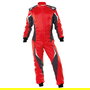Omp OMPIA0-1859-B01-060-60 Traje de Carreras Tecnica Evo Profesional Ignífugo Transpirable FIA 8856-2018 Rojo-Negro Talla 60