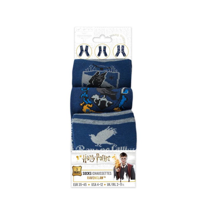 Harry Potter Pack de 3 Pares de calcetines Ravenclaw