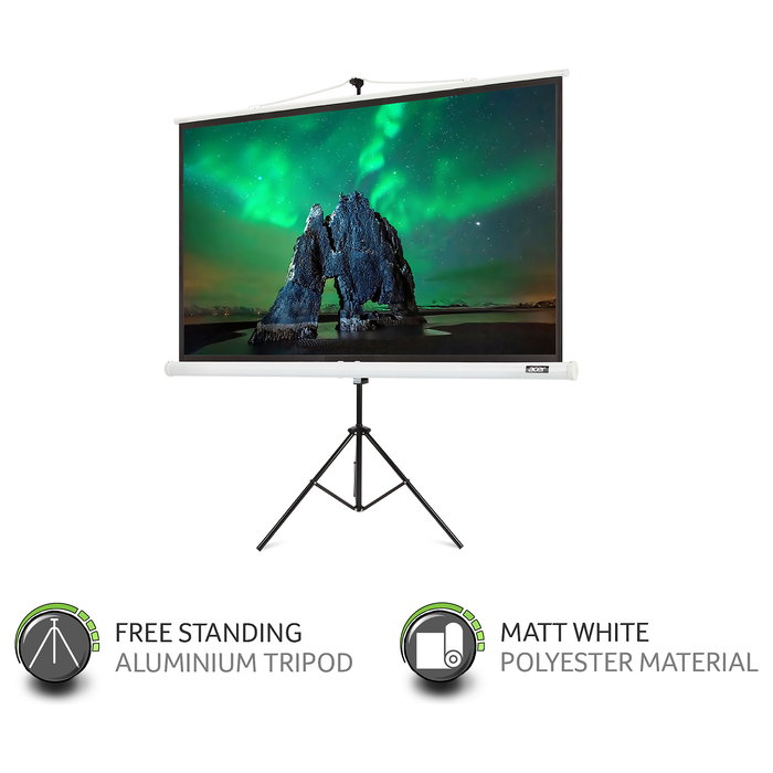 Acer T82-W01MW Pantalla Trípode Manual 2.1m (82.5") 16:10 Blanco Acer T82-W01MW Pantalla Trípode Manual 2.1m (82.5") 16:10 Blanco