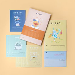 RUBIO Pack de cuadernos 1.º de Primaria (+6 años)