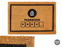 Giftdecor Felpudo 40x60 cm Fibra de Coco y PVC Marrón y Negro (Set de 10)