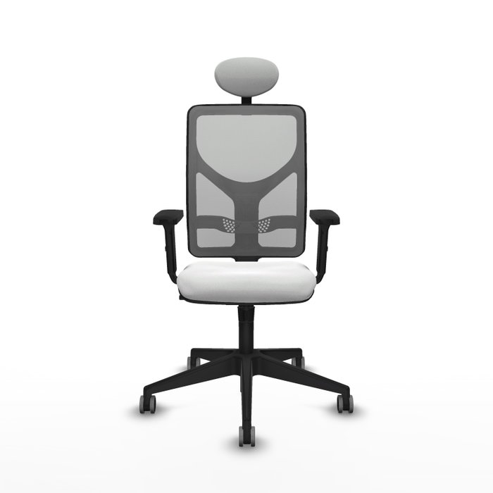 PIQUERAS Y CRESPO Silla de oficina Motilla con mecanismo Sincro, Blanco y Gris PIQUERAS Y CRESPO Silla de oficina Motilla con mecanismo Sincro, Blanco y Gris