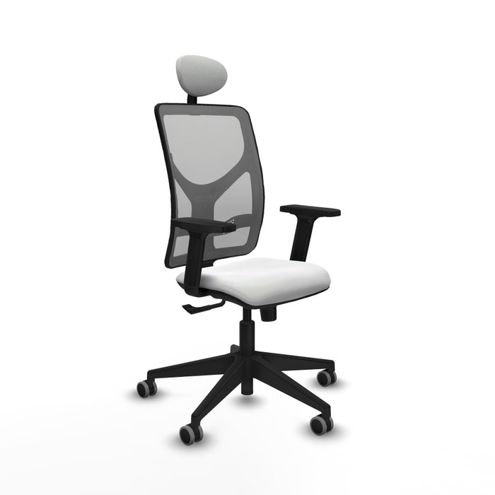 PIQUERAS Y CRESPO Silla de oficina Motilla con mecanismo Sincro, Blanco y Gris PIQUERAS Y CRESPO Silla de oficina Motilla con mecanismo Sincro, Blanco y Gris