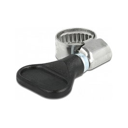 DeLOCK Abrazadera de manguera de mariposa acero inoxidable 400 SS 8 - 12 mm negro 5 unidades