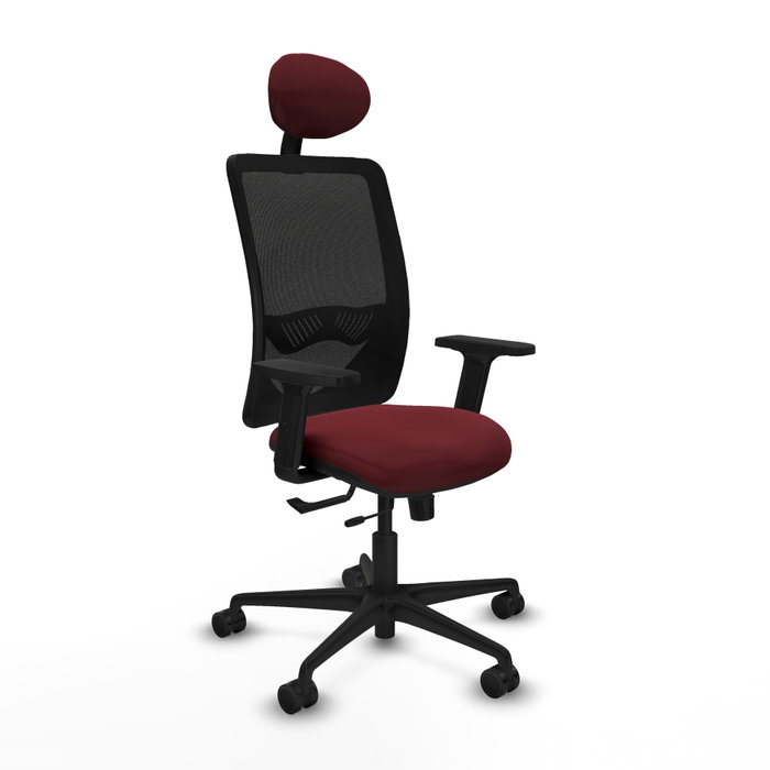 PIQUERAS Y CRESPO Silla de oficina Zulema con mecanismo Sincro/Traslack, Granate y Negro PIQUERAS Y CRESPO Silla de oficina Zulema con mecanismo Sincro/Traslack, Granate y Negro