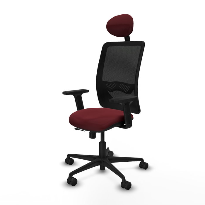 PIQUERAS Y CRESPO Silla de oficina Zulema con mecanismo Sincro/Traslack, Granate y Negro PIQUERAS Y CRESPO Silla de oficina Zulema con mecanismo Sincro/Traslack, Granate y Negro