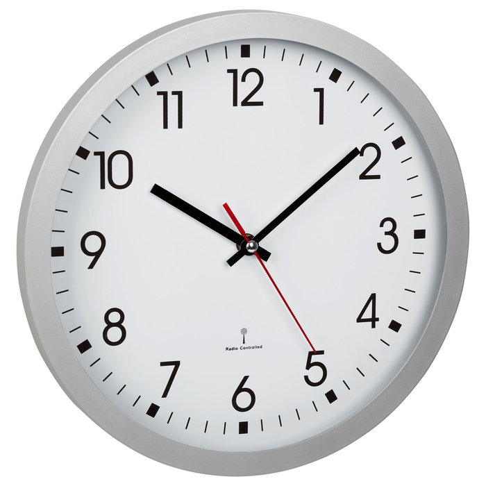 TFA Reloj de pared analógico 60.3522.02 Plata