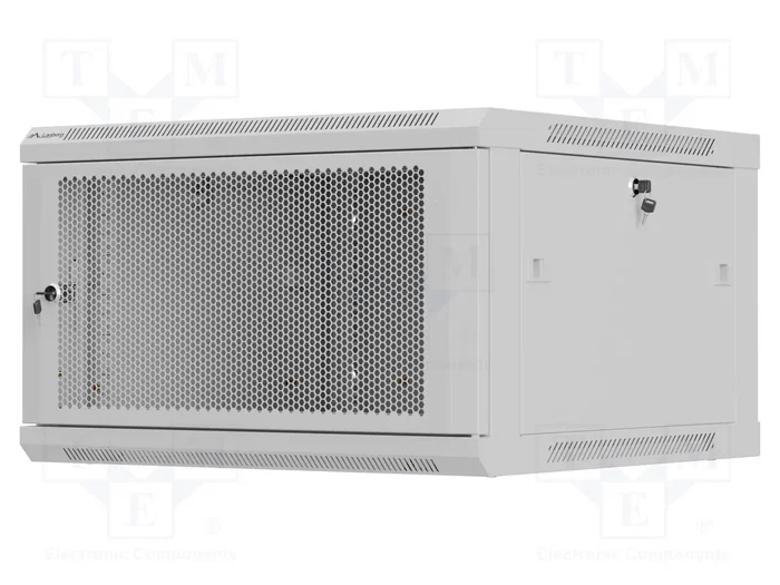 Lanberg Armario Rack 6U 600x600mm Gris con Puerta Perforada