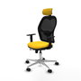 PIQUERAS Y CRESPO Silla de oficina Jorquera con mecanismo Sincro/Traslack Amarillo y Negro