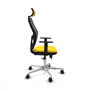 PIQUERAS Y CRESPO Silla de oficina Jorquera con mecanismo Sincro/Traslack Amarillo y Negro