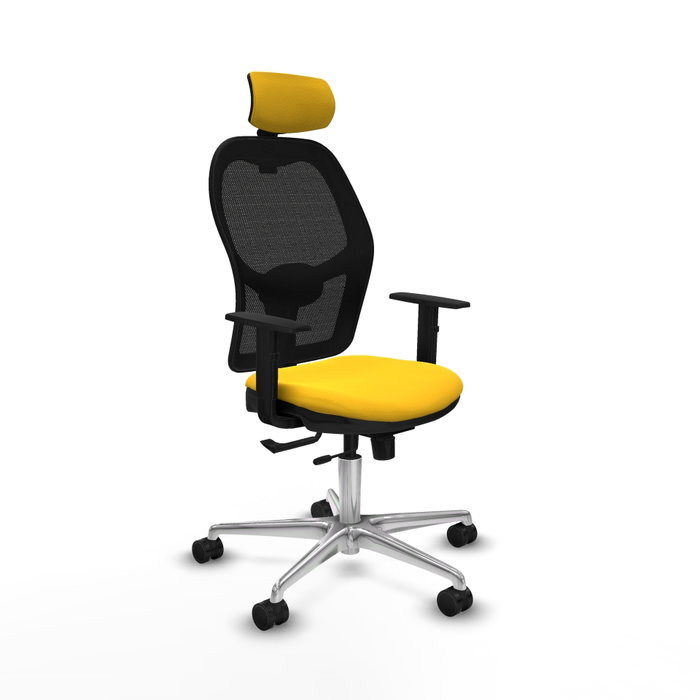 PIQUERAS Y CRESPO Silla de oficina Jorquera con mecanismo Sincro/Traslack Amarillo y Negro PIQUERAS Y CRESPO Silla de oficina Jorquera con mecanismo Sincro/Traslack Amarillo y Negro