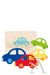 GOKI Coche puzzle de capas 5 piezas madera